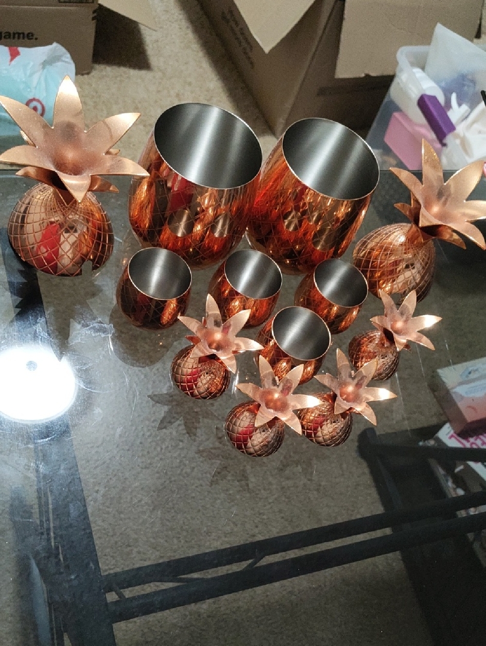Pineapple Cups And Shot Glass Set With Lids